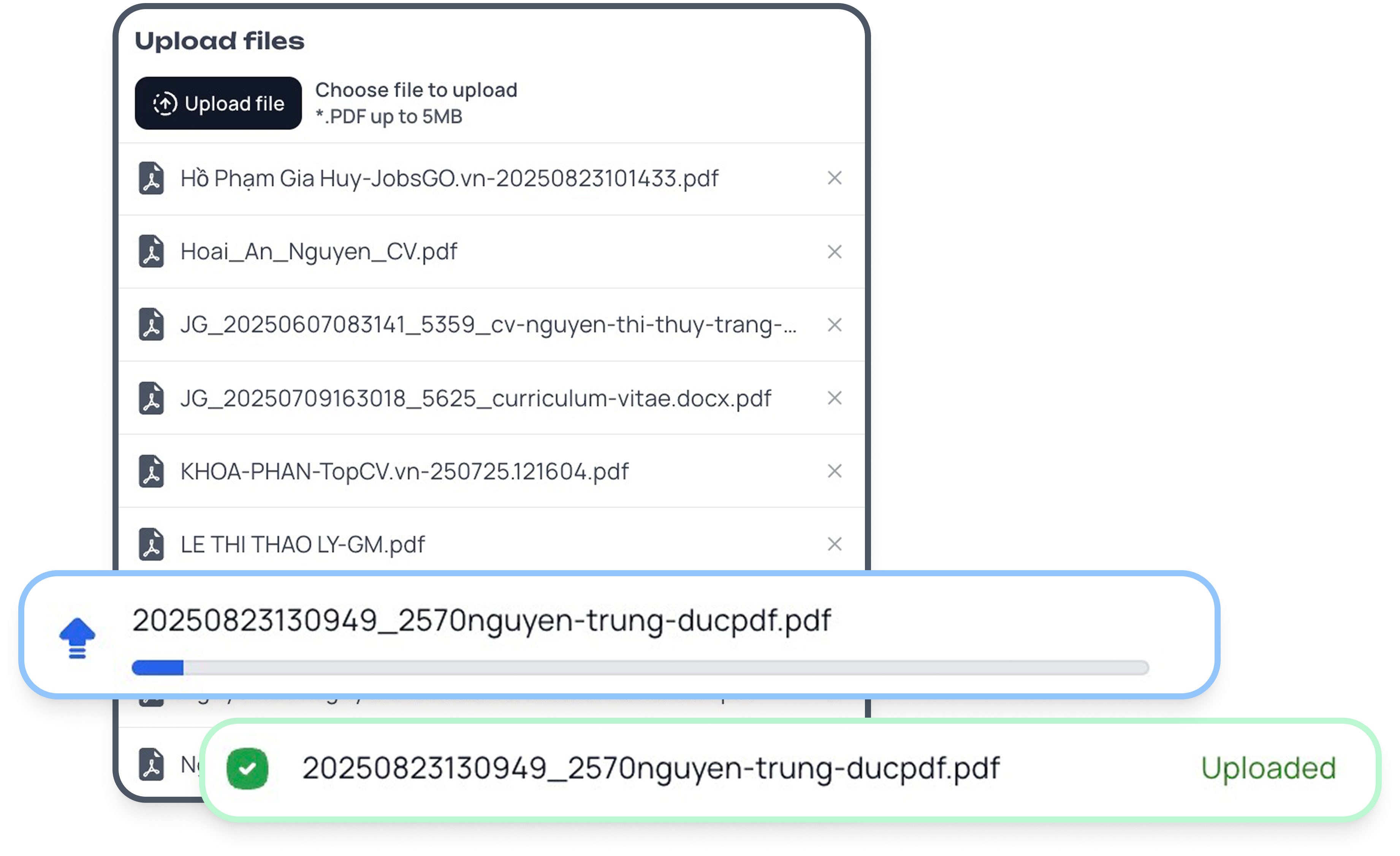 Tải lên & Quét bằng AI
